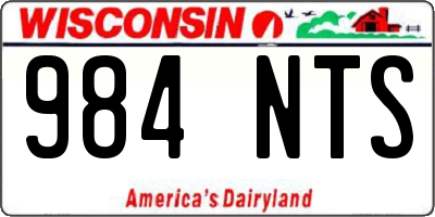 WI license plate 984NTS