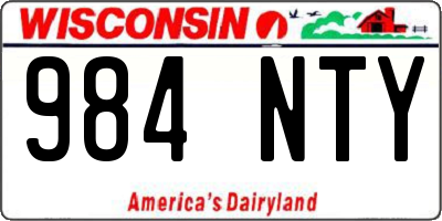 WI license plate 984NTY