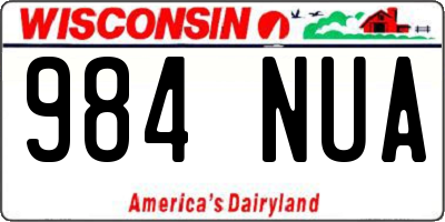 WI license plate 984NUA