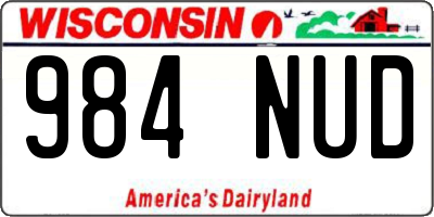 WI license plate 984NUD