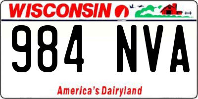 WI license plate 984NVA
