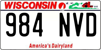 WI license plate 984NVD