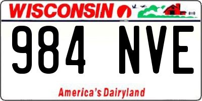WI license plate 984NVE