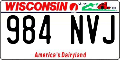 WI license plate 984NVJ