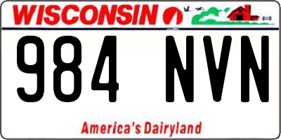 WI license plate 984NVN