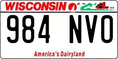 WI license plate 984NVO