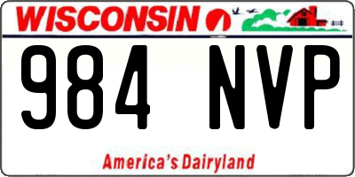 WI license plate 984NVP