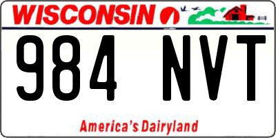 WI license plate 984NVT