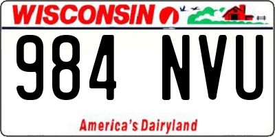 WI license plate 984NVU