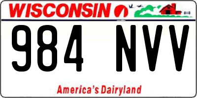 WI license plate 984NVV