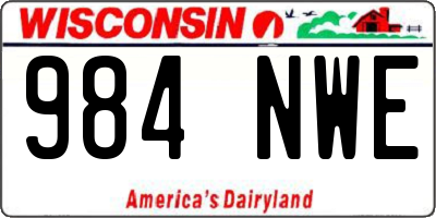 WI license plate 984NWE