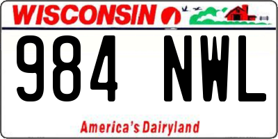 WI license plate 984NWL