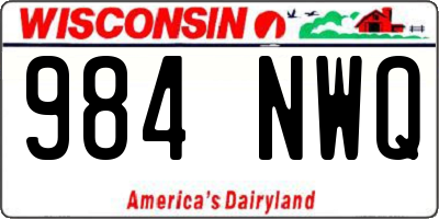 WI license plate 984NWQ