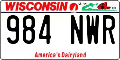 WI license plate 984NWR