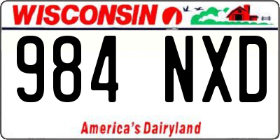 WI license plate 984NXD