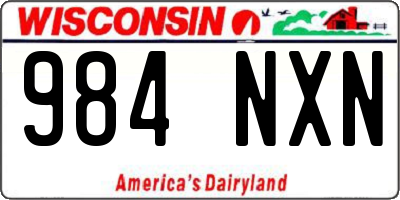 WI license plate 984NXN