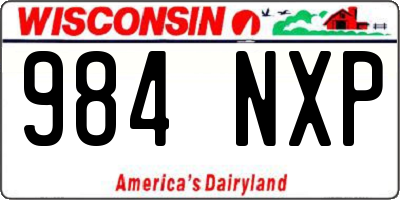 WI license plate 984NXP