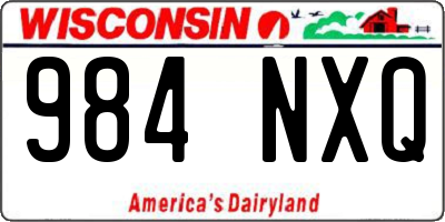 WI license plate 984NXQ