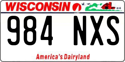 WI license plate 984NXS