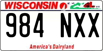 WI license plate 984NXX