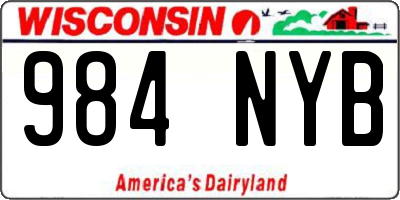 WI license plate 984NYB