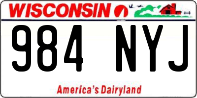 WI license plate 984NYJ