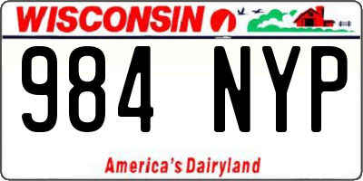 WI license plate 984NYP