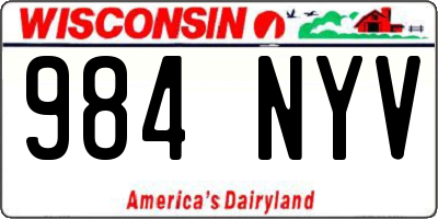 WI license plate 984NYV