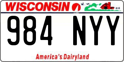 WI license plate 984NYY