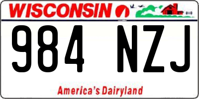 WI license plate 984NZJ
