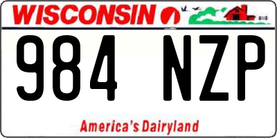 WI license plate 984NZP