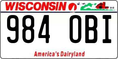 WI license plate 984OBI