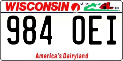 WI license plate 984OEI