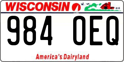 WI license plate 984OEQ