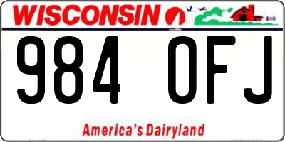 WI license plate 984OFJ