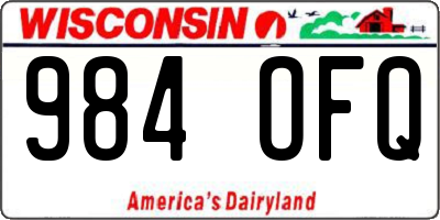WI license plate 984OFQ