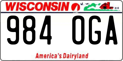 WI license plate 984OGA