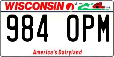WI license plate 984OPM