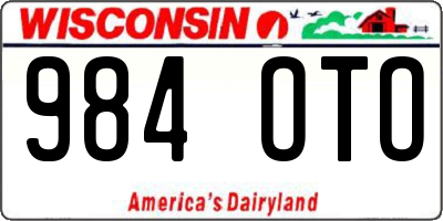WI license plate 984OTO