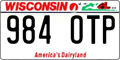 WI license plate 984OTP