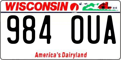 WI license plate 984OUA