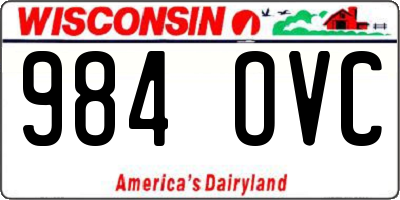 WI license plate 984OVC