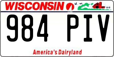 WI license plate 984PIV