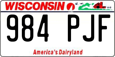 WI license plate 984PJF