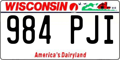 WI license plate 984PJI