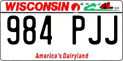WI license plate 984PJJ