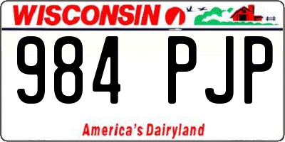 WI license plate 984PJP