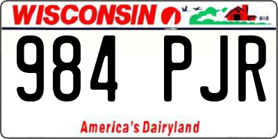 WI license plate 984PJR