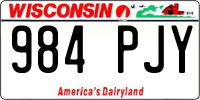 WI license plate 984PJY