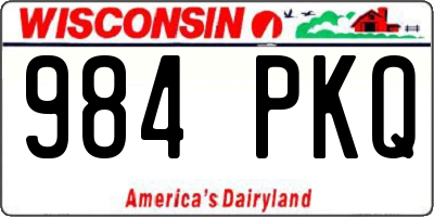 WI license plate 984PKQ